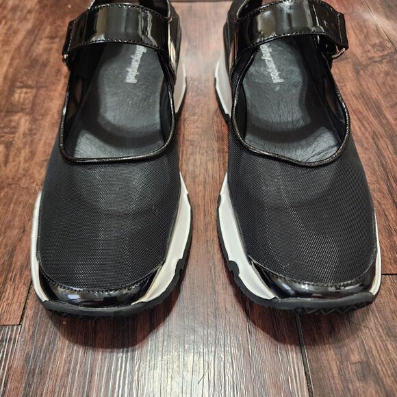 Jeffrey Campbell Sneakers Womens 8 Black White Mary Jane Kicks - Picture 2 of 7